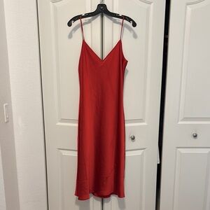 Aritzia Wilfred Red Spaghetti Strap Slip Dress